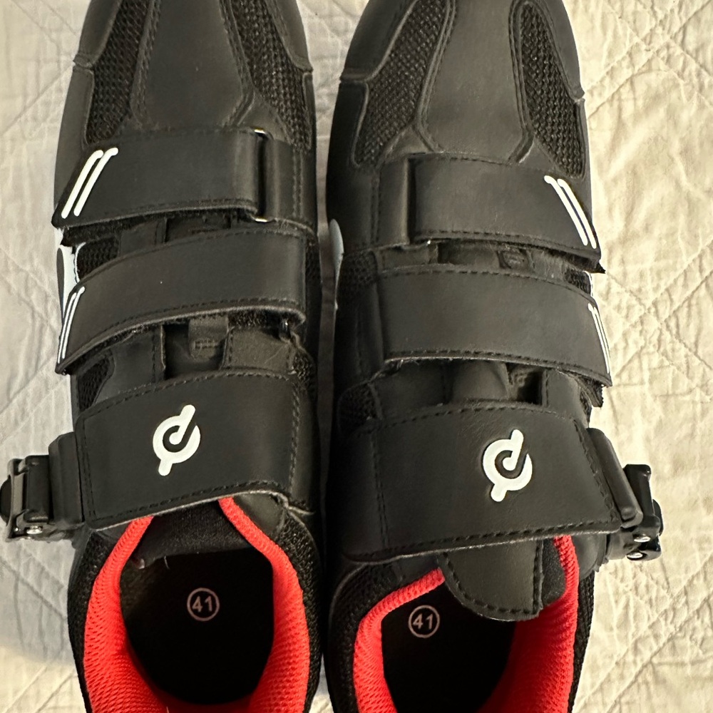 Peloton Black Cycling Shoes - Size 41-Men 8/Women 10